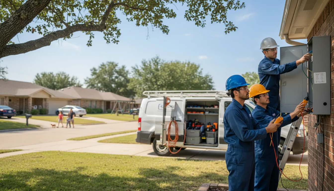 Certified electrician providing emergency electrical services in Bergman, AR